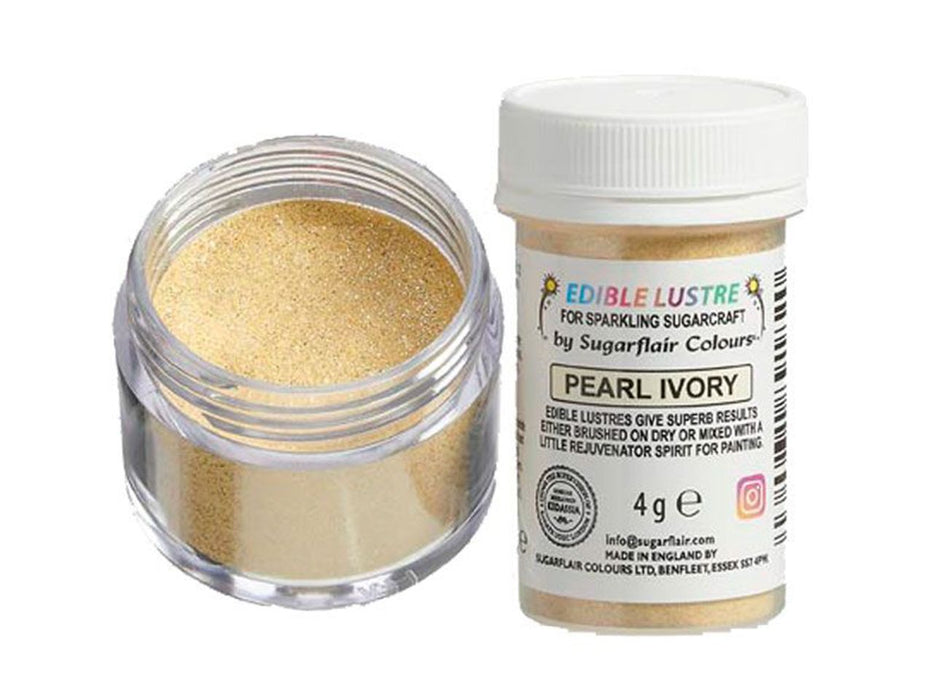 Sugarflair Puderfarbe Glanz Pearl Ivory, 4g
