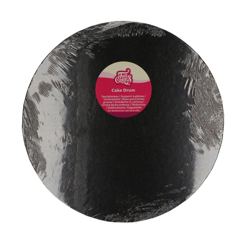 Tortenplatte rund, 35,5 cm - Schwarz - Tortendekoshop