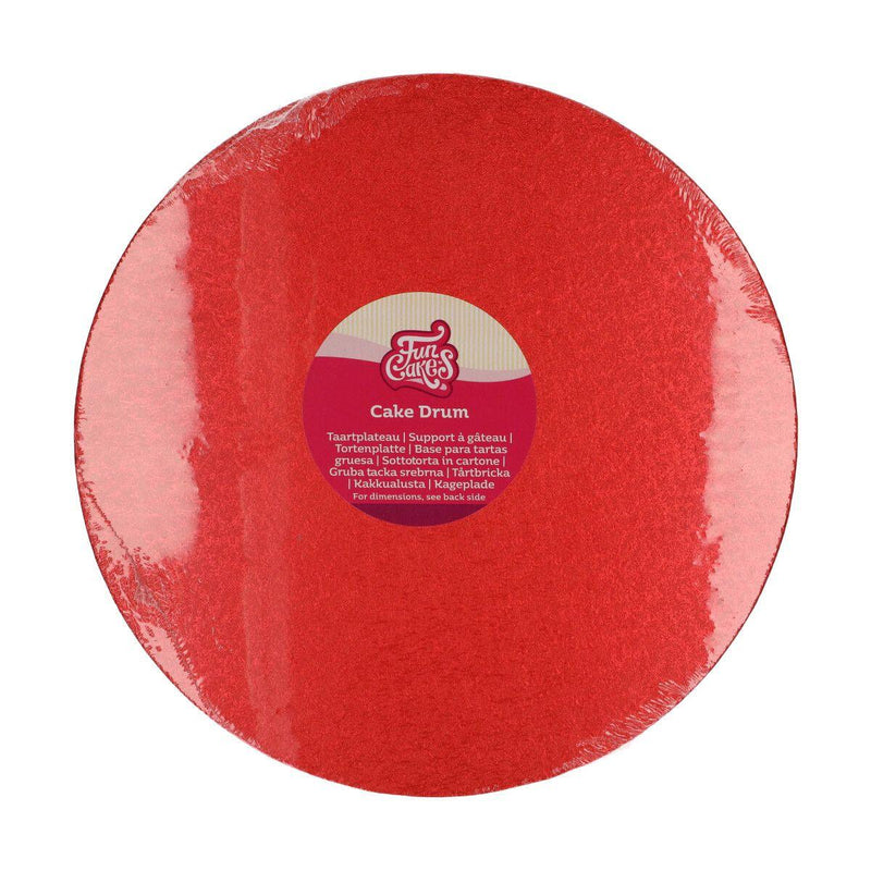 Tortenplatte Rund Rot, 30,5cm - Tortendekoshop