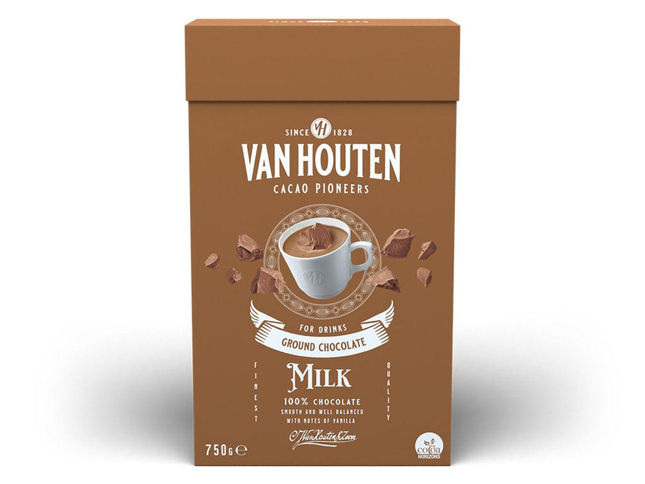 Van Houten Trinkschokolade Vollmilch, 750g - Tortendekoshop