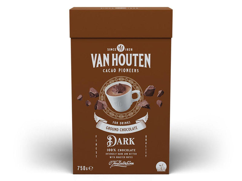 Van Houten Trinkschokolade Zartbitter, 750g - Tortendekoshop