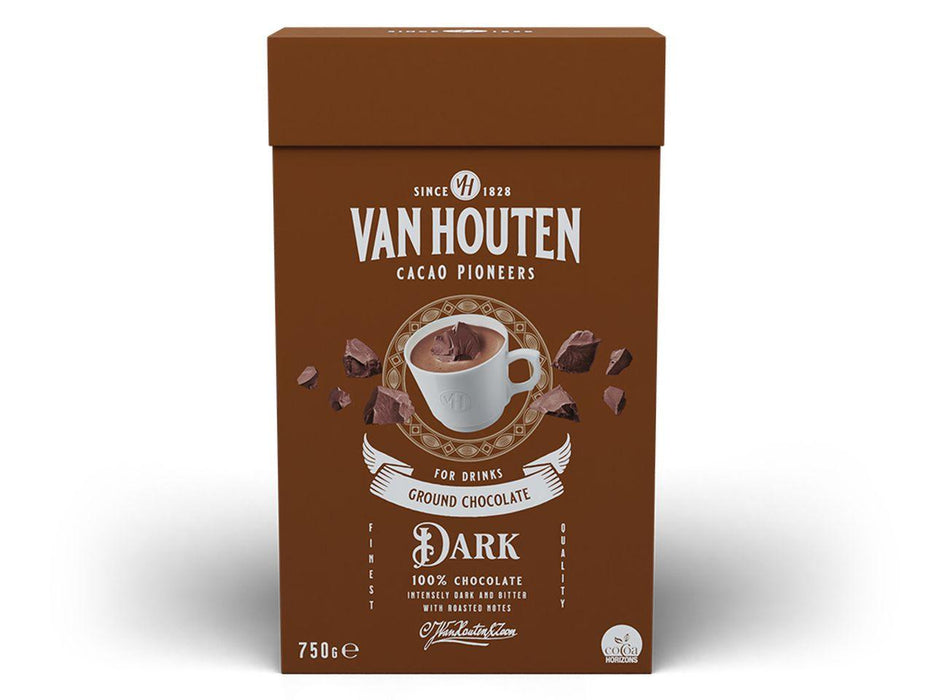 Van Houten Trinkschokolade Zartbitter, 750g - Tortendekoshop