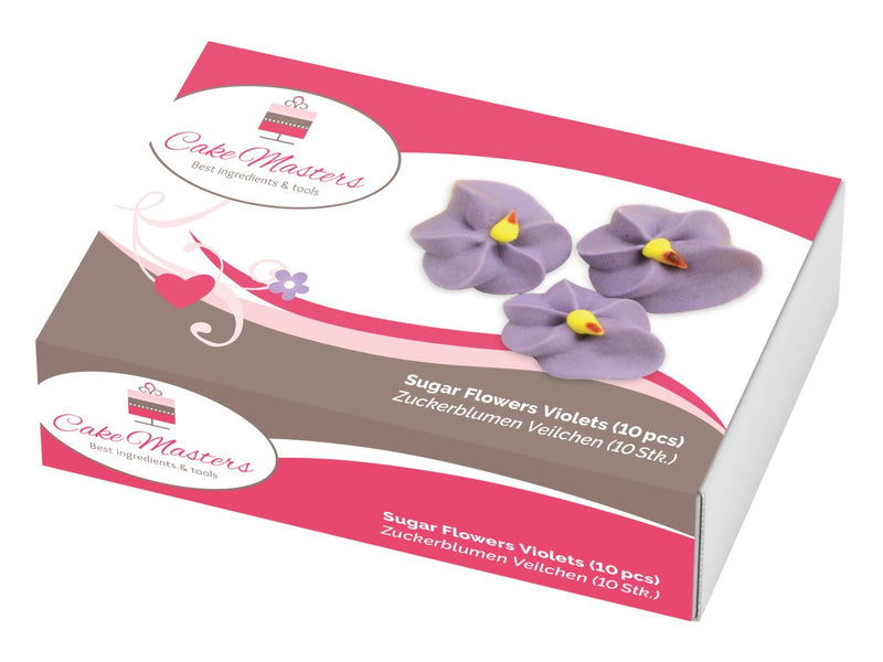 Rozen 50mm roze suiker, 3 stuks