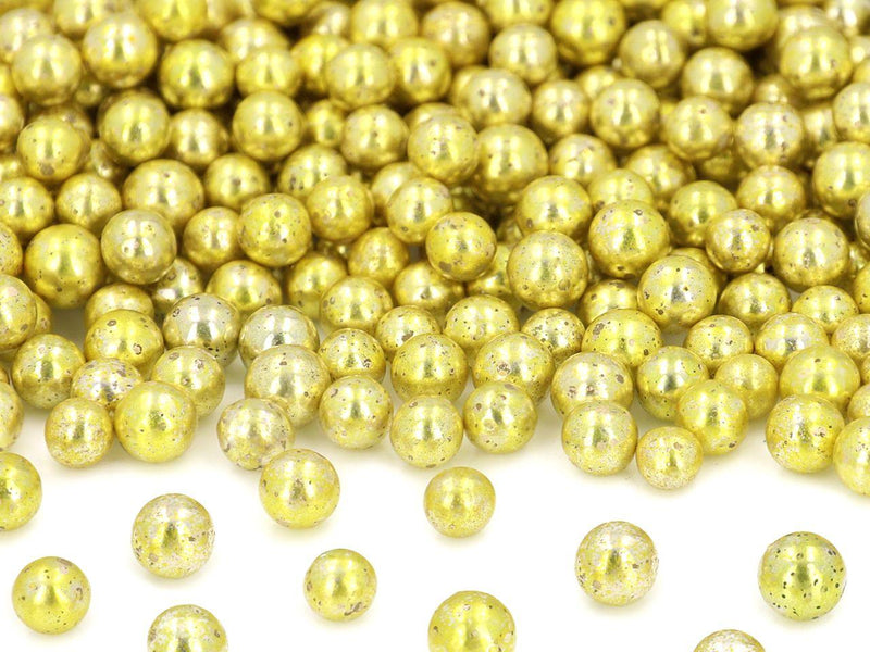 Weiche Zuckerperlen gold, 7mm 60g - Tortendekoshop