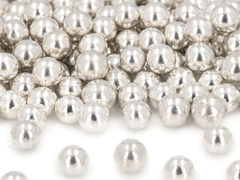 Weiche Zuckerperlen silber, 10mm 60g - Tortendekoshop