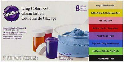 Wilton Icing Colours Glasurfarben Spar-Set, 8 x 28 g