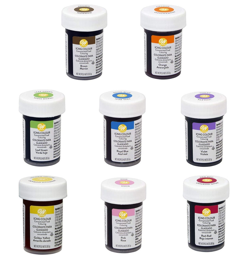 Wilton Icing Colours Glasurfarben Spar-Set, 8 x 28 g