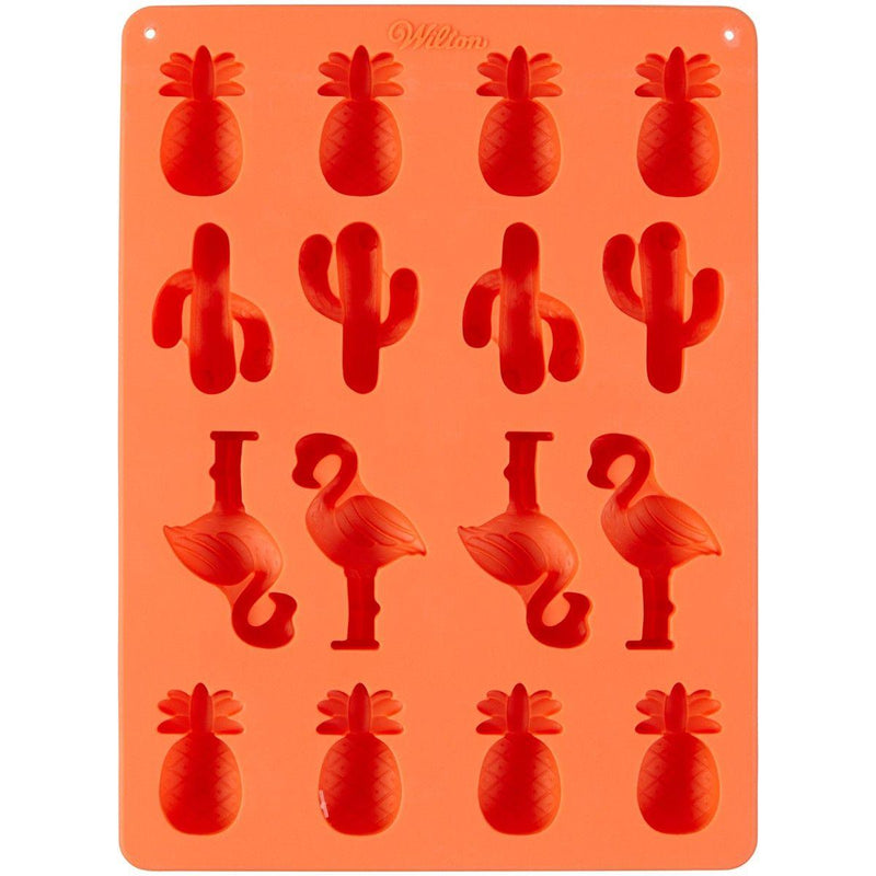 Wilton Silicone Candy Mould, Pineapple, Cacti, Flamingo - Tortendekoshop