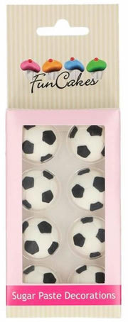 Zucker Dekoration Fußball, 8er Set - Tortendekoshop