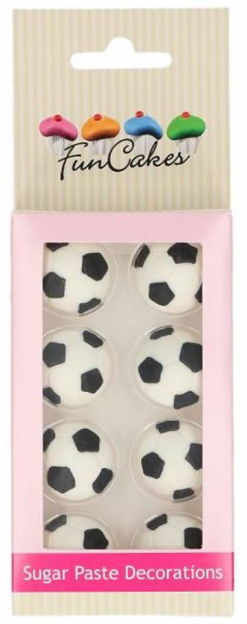 Zucker Dekoration Fußball, 8er Set - Tortendekoshop