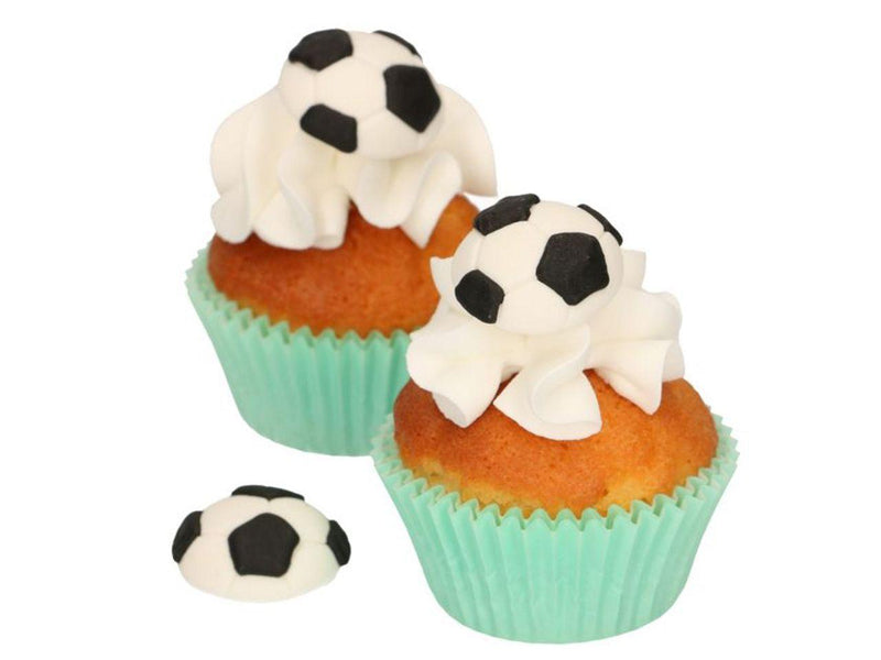 Zucker Dekoration Fußball, 8er Set - Tortendekoshop