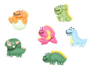Zuckerdekor Dinos 2D 3x3cm, 6 Stück - Tortendekoshop