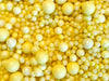 Zuckerdekor Mix Perlen gelb, 100g - Tortendekoshop