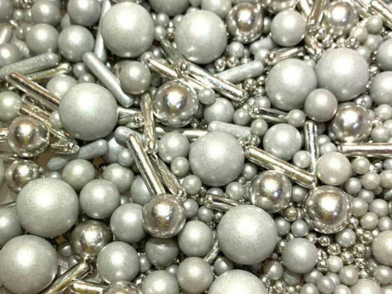 Zuckerdekor Mix Stahl, 100g - Tortendekoshop