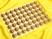 1 Folie Halbkugeln mit Linien, Vollmilch - Tortendekoshop