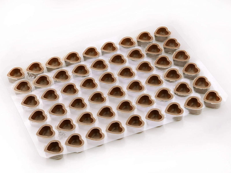 1 Folie Herzschalen Vollmilch - Tortendekoshop