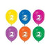 1 Jahr bedruckte bunte Ballons - Tortendekoshop