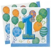 Serviette Jahr Birthday Servietten blau