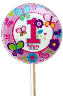 1 Jahr Girl Kuchen Topper, Cupcake Picks mit Glitzer - Tortendekoshop