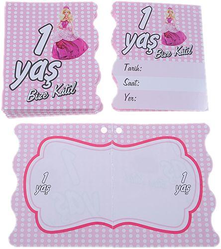1 Jahr Girls  Einladungen,10 Stk - Tortendekoshop