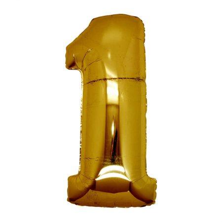 1 Jahr gold Folienballon - Tortendekoshop
