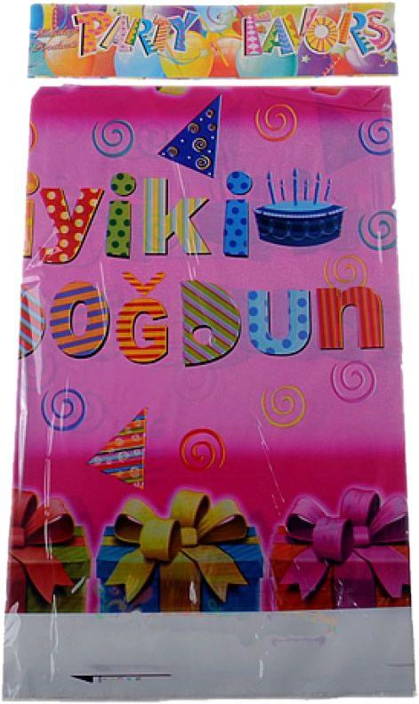 1 Jahr Iyiki Dogdun Tischdecke, pink - Tortendekoshop