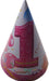 1 Jahr Pink Ballon und Partyhüte - Tortendekoshop
