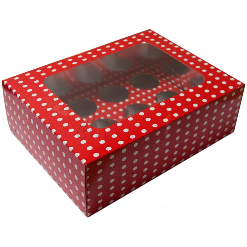 16er Cupcake Schachteln, Rot - Tortendekoshop