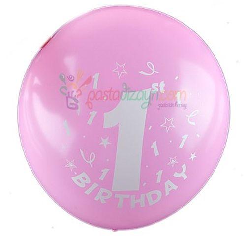 2 Jahr pink Ballon Set - Tortendekoshop