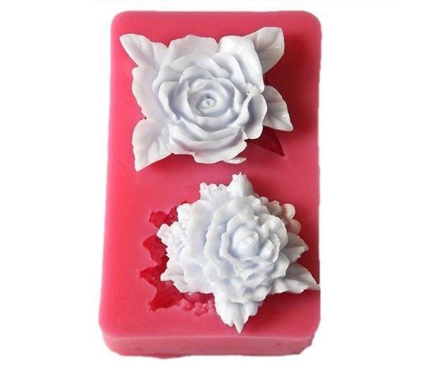 2 Rosen Silikonform - Tortendekoshop