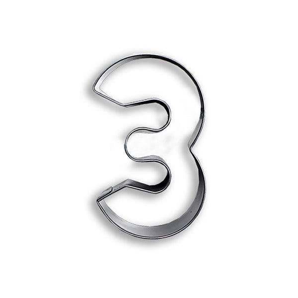 3 Jahr Ausstechform, Edelstahl - Tortendekoshop