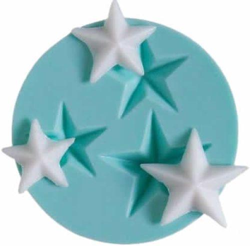 3 Sternen Silikonform - Tortendekoshop