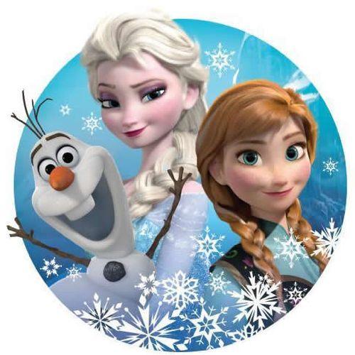 Anna, Elsa, Olaf Runde Tortenaufleger - Tortendekoshop