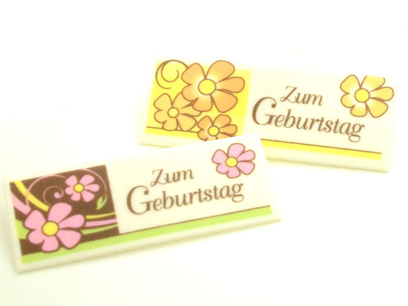 Aufleger zum Geburtstag Dekor, 33mm, 3 Stück - Tortendekoshop