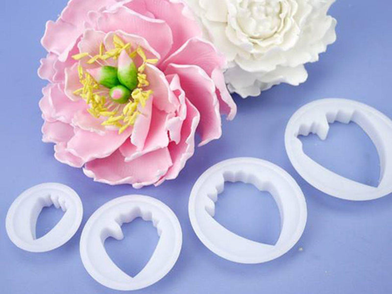 Ausstecher- Set Pfingstrose, 4er - Tortendekoshop