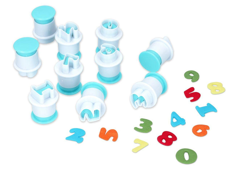 Ausstecher, Stempel Zahlen Set, 10er - Tortendekoshop