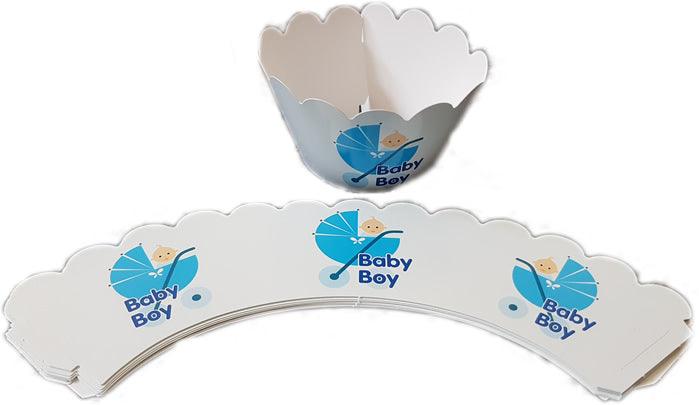 Baby Boy Cupcake Wrappers - Tortendekoshop