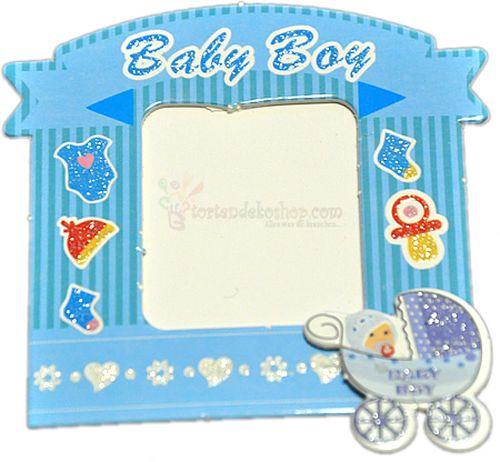 Baby Boy Magnet Bilderrahmen - Tortendekoshop