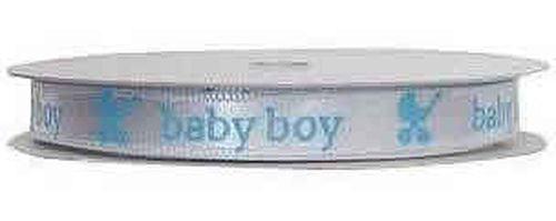 Baby Boy Satin Band,10m - Tortendekoshop