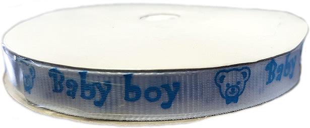 Baby Boy Satin Schleifenband, 1cm - Tortendekoshop