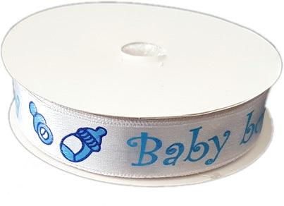Baby Boy Satin Schleifenband, 2cm - Tortendekoshop