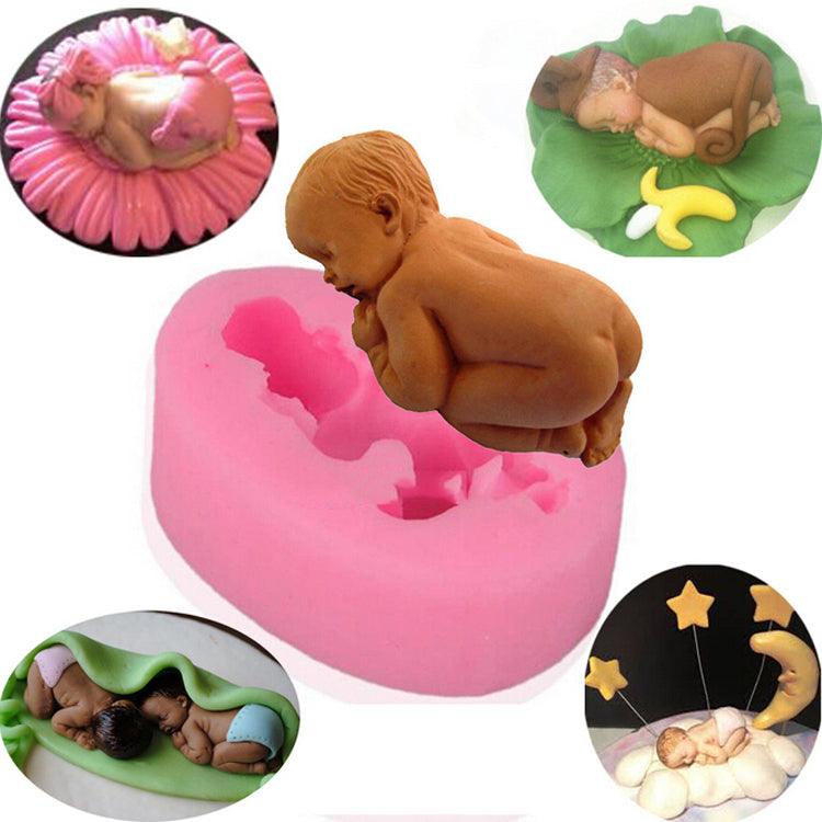 Baby Boy Schlafende Silikonform - Tortendekoshop
