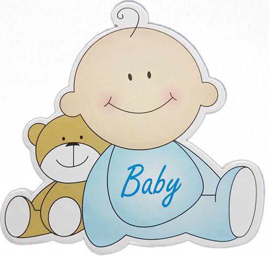 Baby Boys Deko Karton mit Bären - Tortendekoshop