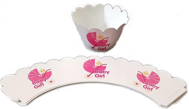 Baby Girl Cupcake Wrappers - Tortendekoshop