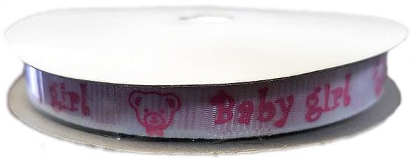 Baby Girl Satin Band, 1cm - Tortendekoshop