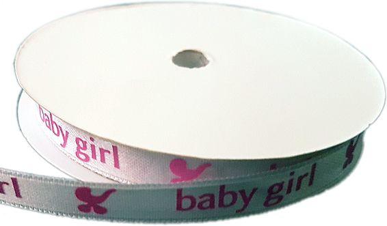 Baby Girl Satin Band,10m - Tortendekoshop