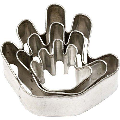 Baby Hand Metall Keksform,3 teilig - Tortendekoshop