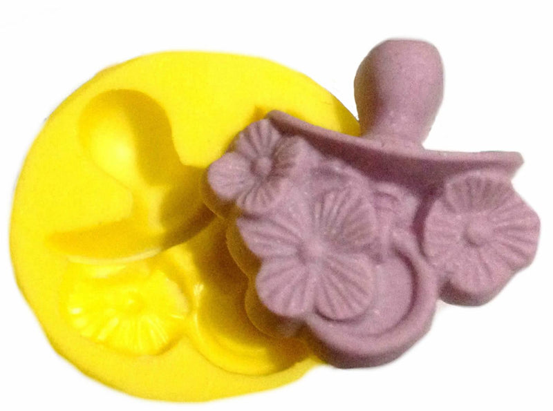 Baby Schnuller Silikonform mit Blumen - Tortendekoshop