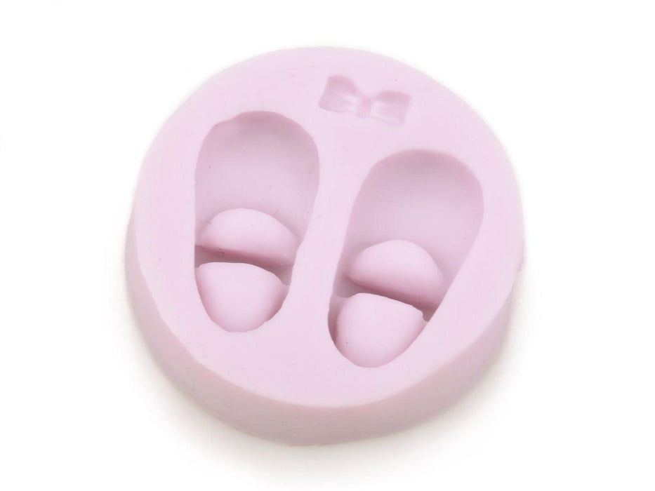 Baby Schuhe mit Schleife Silikonform - Tortendekoshop