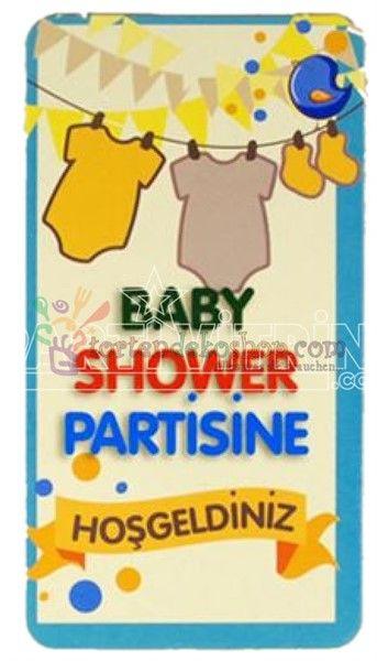 Baby Shower Partisine Hosgeldiniz (Herzlich willkommen) Deko Sprechballon - Tortendekoshop